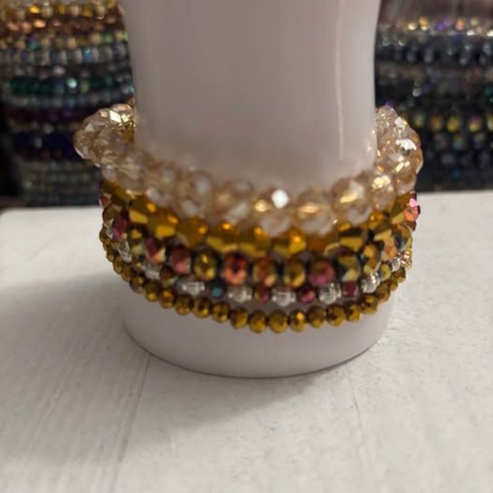 Handmade Beaded Bracelet Stack 0262
